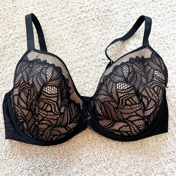 Soma Lightest Lift Sz 38DDD Black Bra T-Shirt Smooth Perfect Coverage Underwire - Picture 1 of 8